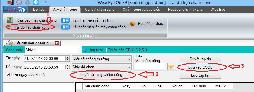 kết nối Kết nối phần mềm chấm công wise eye on 39 với máy tính